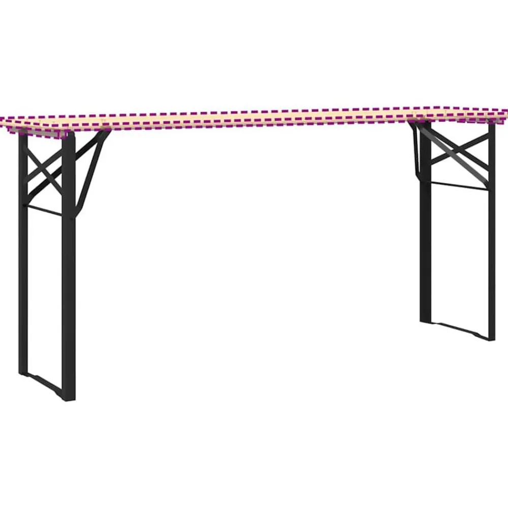 Accessoires Pour Tables-vidaXL Pied de Table à Bière 2 pcs Noir 39 x 3 x 75 cm