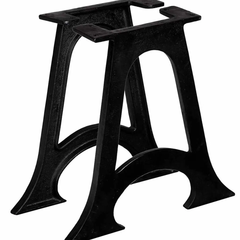vidaXL Pied de table base 2 pcs Base voûtée Cadre en A Fonte