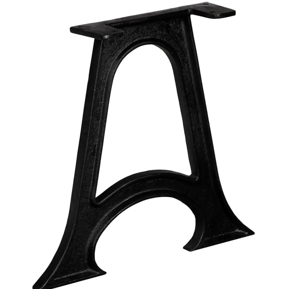 vidaXL Pied de table base 2 pcs Base voûtée Cadre en A Fonte
