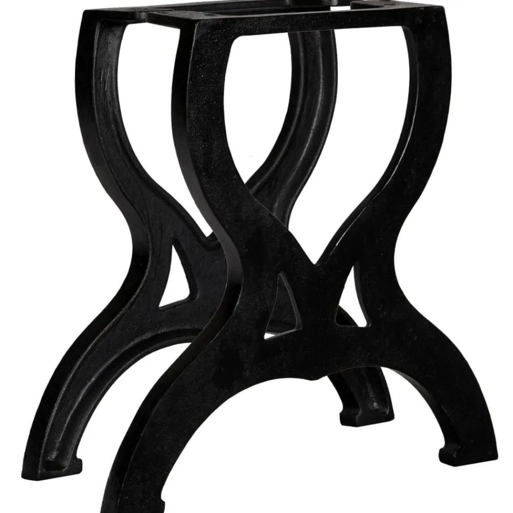 vidaXL Pied de table basse 2 pcs Cadre en X Fonte