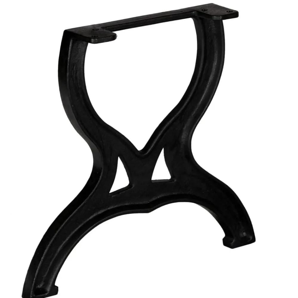 vidaXL Pied de table basse 2 pcs Cadre en X Fonte