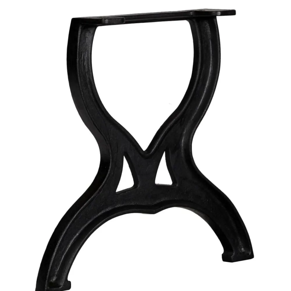 vidaXL Pied de table basse 2 pcs Cadre en X Fonte