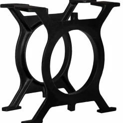 Accessoires Pour Tables-vidaXL Pied de table basse 2 pcs Cadre en O Fonte