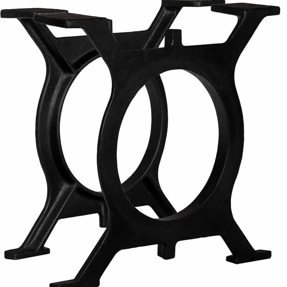 Accessoires Pour Tables-vidaXL Pied de table basse 2 pcs Cadre en O Fonte