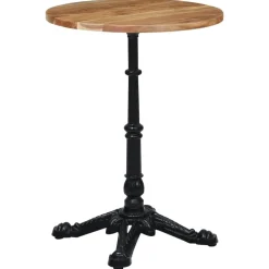 vidaXL Pied de table de bistro noir 52x52x72 cm fonte