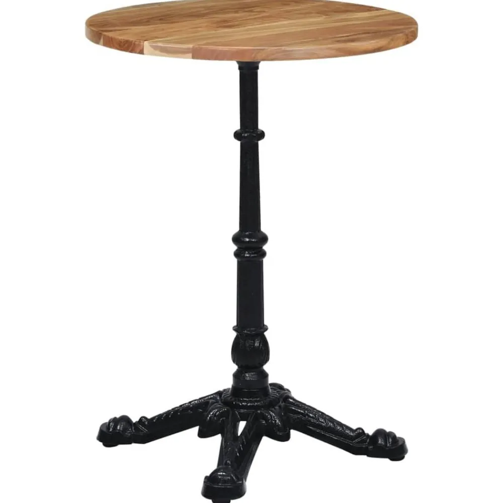 vidaXL Pied de table de bistro noir 52x52x72 cm fonte