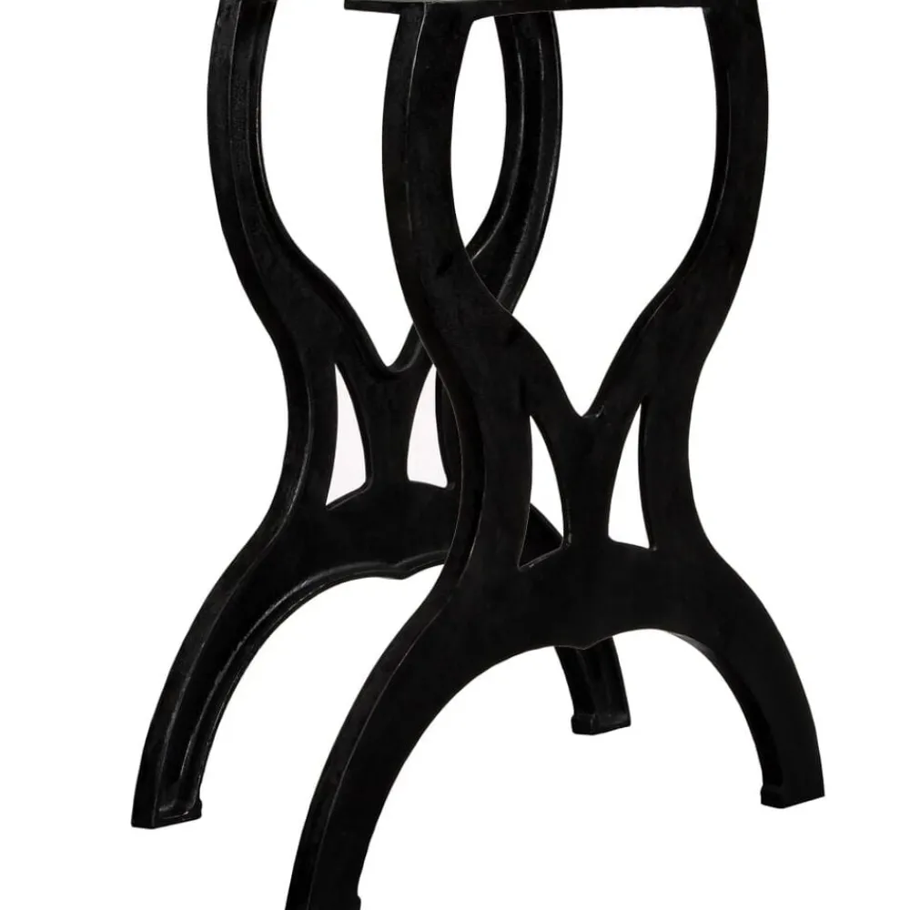 vidaXL Pied de table de salle à manger 2 pcs Cadre en X Fonte