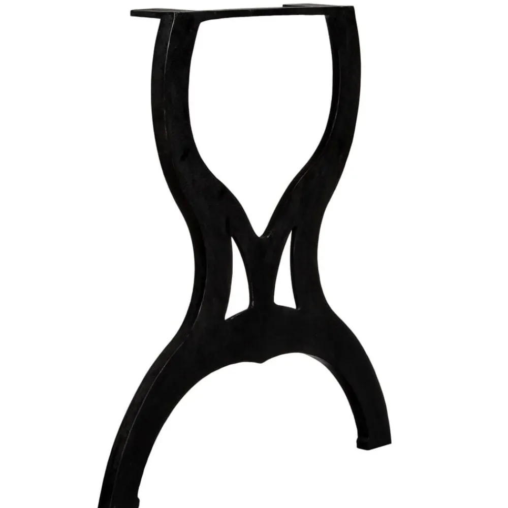 vidaXL Pied de table de salle à manger 2 pcs Cadre en X Fonte