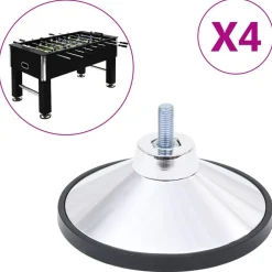 Jeux D'Intérieur-vidaXL Pieds de baby-foot 4 pcs Chrome M10
