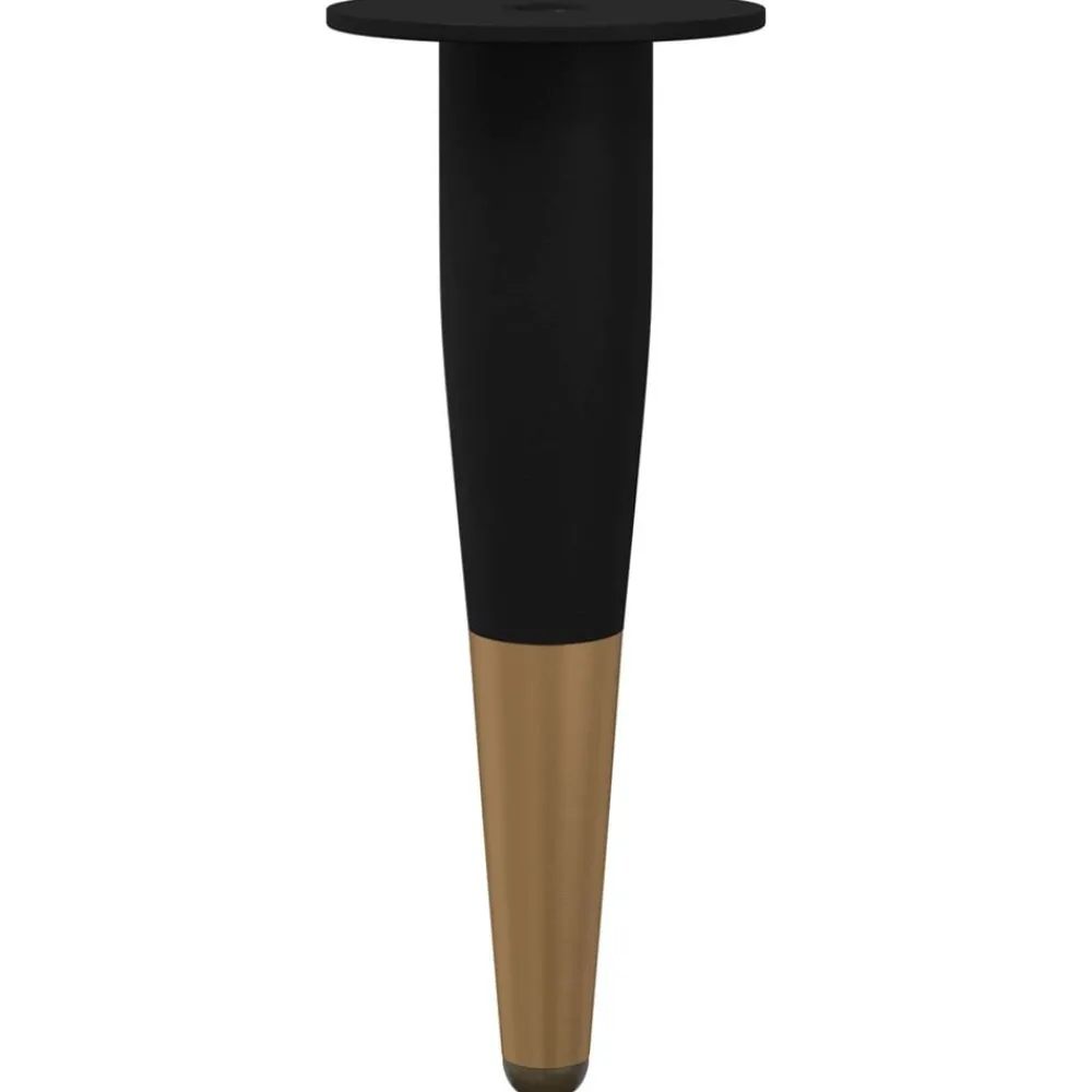 Accessoires De Quincaillerie-vidaXL Pieds de meuble 2 pcs Noir et or Ø 40 x 98 mm Fer