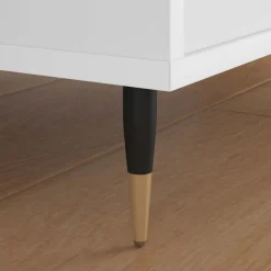 Accessoires De Quincaillerie-vidaXL Pieds de meuble 2 pcs Noir et or Ø 40 x 98 mm Fer