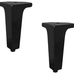 vidaXL Pieds de meuble 2 pcs Noir 54,1 x 54,1 x 100 mm Fer