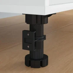 Accessoires De Quincaillerie-vidaXL Pieds de meuble Réglable 2 pcs Noir 46 x 46 x 128 mm PP