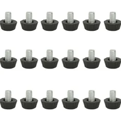 Accessoires Pour Meubles D'Extérieur-vidaXL Pieds de meubles réglables M8 18 pcs Noir