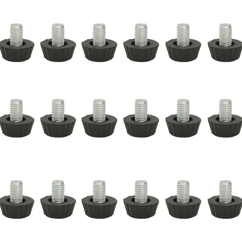 Accessoires Pour Meubles D'Extérieur-vidaXL Pieds de meubles réglables M8 18 pcs Noir