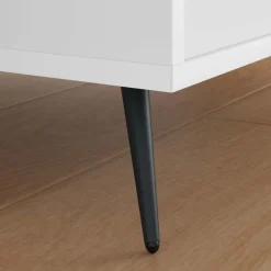 vidaXL Pieds de Support 2 pcs Noir 56 x 56 x 100 mm Fer