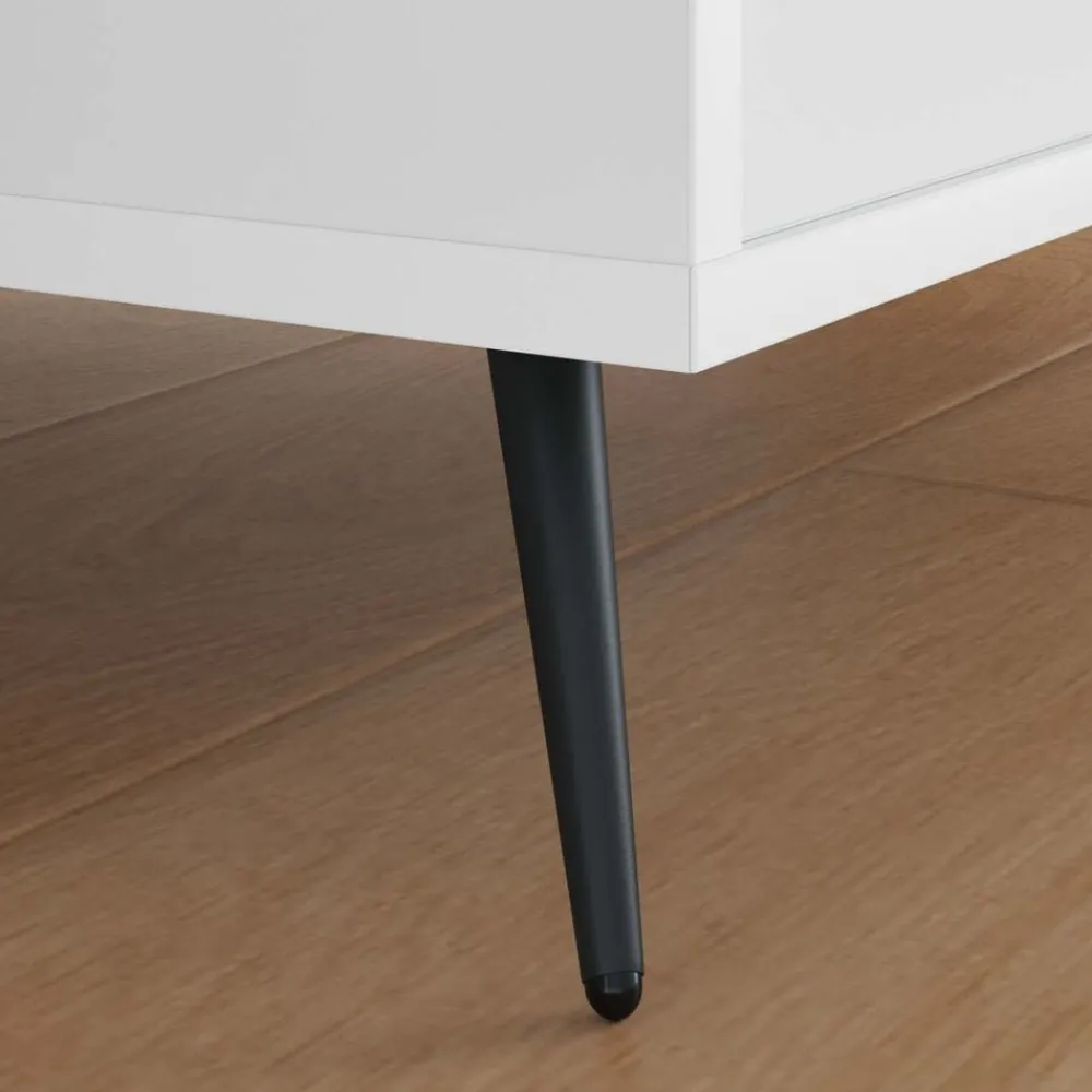 vidaXL Pieds de Support 2 pcs Noir 56 x 56 x 100 mm Fer