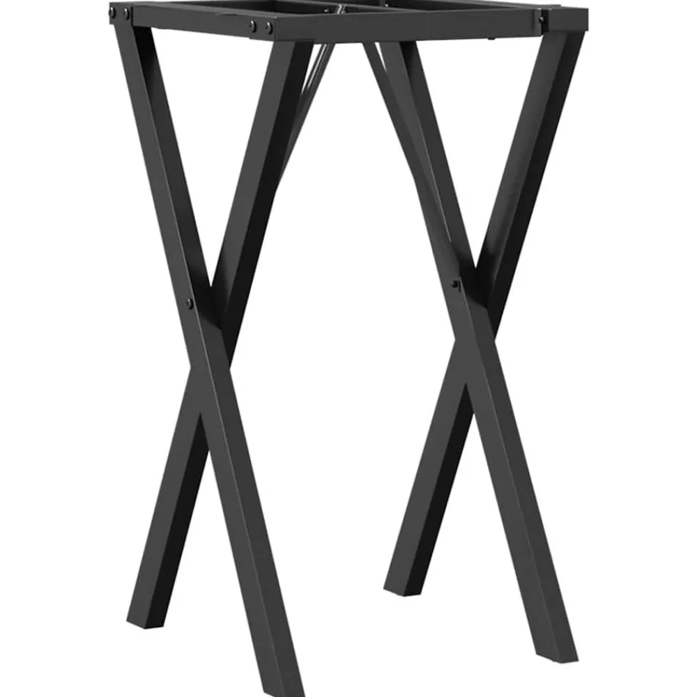 vidaXL Pieds de table à manger cadre en X 40x40x73 cm acier