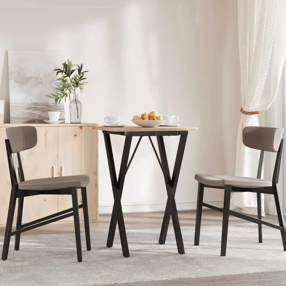 vidaXL Pieds de table à manger cadre en X 40x40x73 cm acier