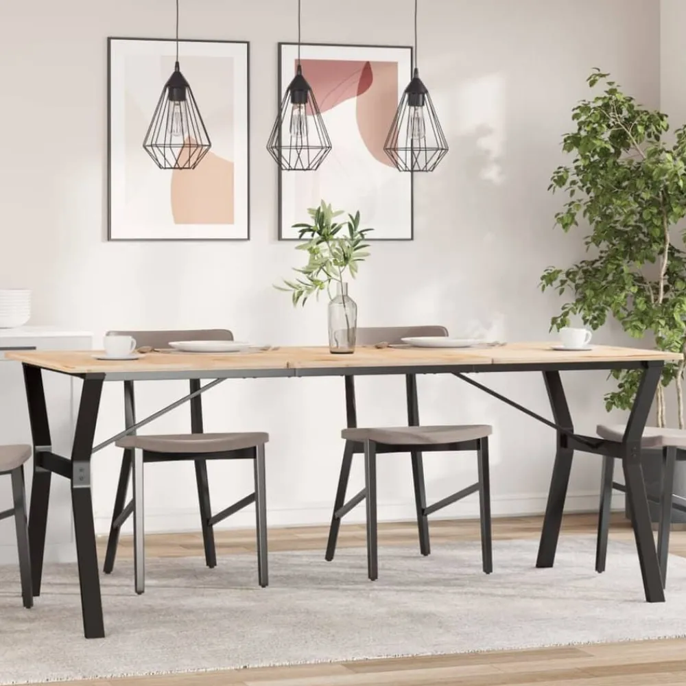 Accessoires Pour Tables-vidaXL Pieds de table à manger cadre en Y 180x80x73 cm acier