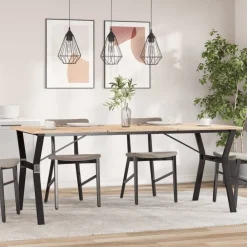 Accessoires Pour Tables-vidaXL Pieds de table à manger cadre en Y 180x80x73 cm acier