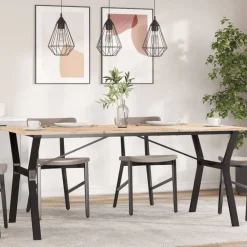 vidaXL Pieds de table à manger cadre en Y 160x80x73 cm acier