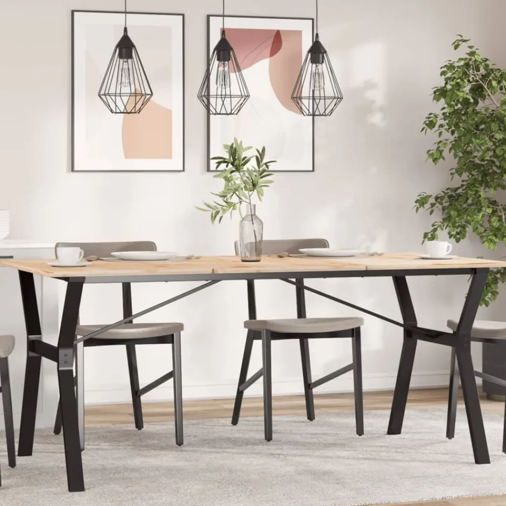 vidaXL Pieds de table à manger cadre en Y 160x80x73 cm acier