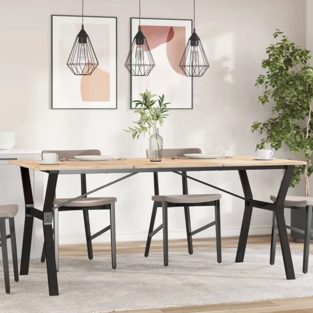 vidaXL Pieds de table à manger cadre en Y 160x80x73 cm acier