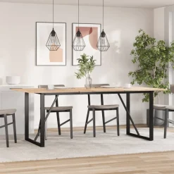 Accessoires Pour Tables-vidaXL Pieds de table à manger cadre en O 160x80x73 cm acier