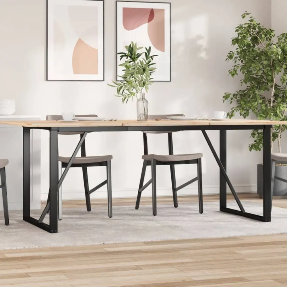 Accessoires Pour Tables-vidaXL Pieds de table à manger cadre en O 160x80x73 cm acier