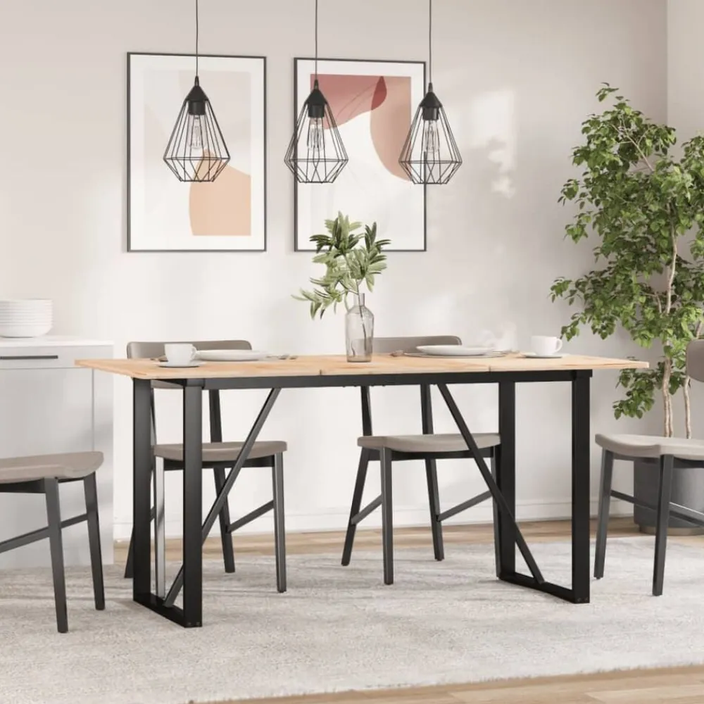 vidaXL Pieds de table à manger cadre en O 120x60x73 cm acier