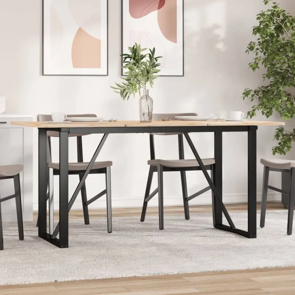 vidaXL Pieds de table à manger cadre en O 120x60x73 cm acier