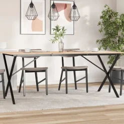 Accessoires Pour Tables-vidaXL Pieds de table à manger cadre en X 160x80x73 cm acier
