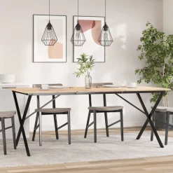 Accessoires Pour Tables-vidaXL Pieds de table à manger cadre en X 160x80x73 cm acier