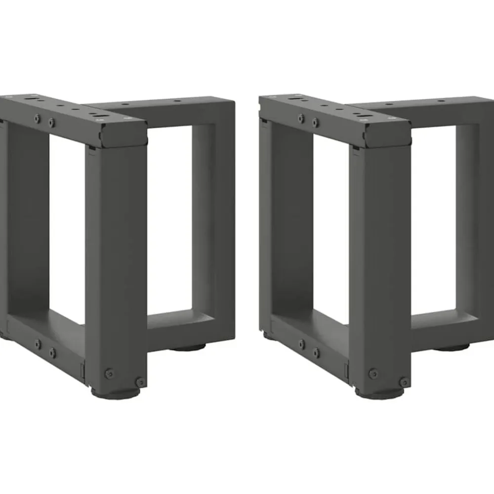 Accessoires Pour Tables-vidaXL Pieds de table basse en T 2 pièces 30x25x(30-31) cm Acier Anthracite