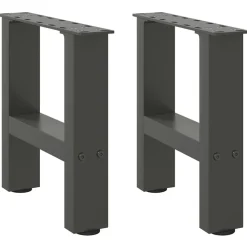 Accessoires Pour Tables-vidaXL Pieds de table basse 2 pièces 30 x (30-31) cm Acier Anthracite