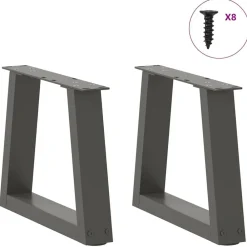 Accessoires Pour Tables-vidaXL Pieds de table basse en forme de V, 2 pièces, , 30 x (30-31,3) cm, acier Anthracite