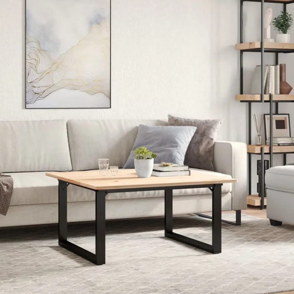 vidaXL Pieds de table basse cadre en O 80x70x43 cm acier