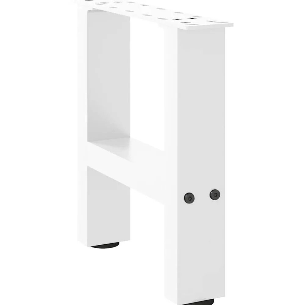 Accessoires Pour Tables-vidaXL Pieds de table basse 2 pièces 30 x (30-31) cm Acier Blanc