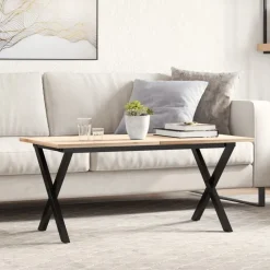 Accessoires Pour Tables-vidaXL Pieds de table basse cadre en X 70x30x43 cm acier