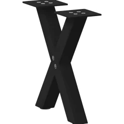 Accessoires Pour Tables-vidaXL Pieds de table basse en forme de X, 2 pièces, , 30 x (30-31) cm, acier Noir