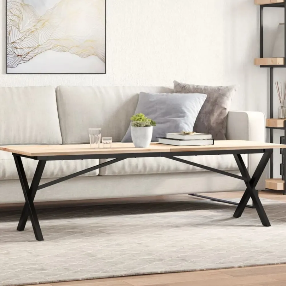 vidaXL Pieds de table basse cadre en X 140x30x43 cm acier