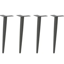 vidaXL Pieds de table basse coniques 4 pièces 30-31 cm Acier
