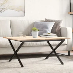 Accessoires Pour Tables-vidaXL Pieds de table basse cadre en X 80x70x43 cm acier