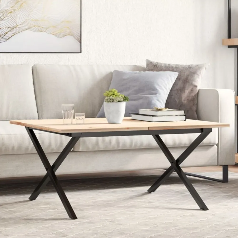 Accessoires Pour Tables-vidaXL Pieds de table basse cadre en X 80x70x43 cm acier