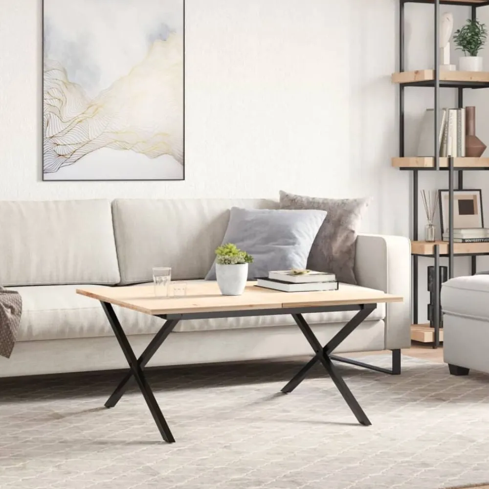 Accessoires Pour Tables-vidaXL Pieds de table basse cadre en X 80x70x43 cm acier