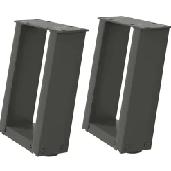 vidaXL Pieds de table basse en U 2 pièces 30 x (30-31) cm Acier
