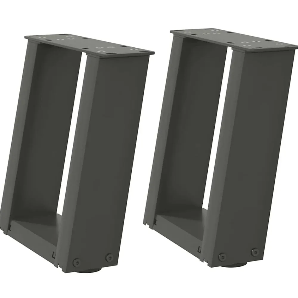 vidaXL Pieds de table basse en U 2 pièces 30 x (30-31) cm Acier