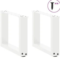 vidaXL Pieds de table basse en U 2 pièces 30 x (30-31) cm Acier