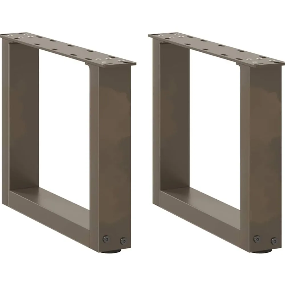 Accessoires Pour Tables-vidaXL Pieds de table basse en U 2 pièces Acier 30 x (30-31) cm Acier Naturel